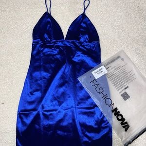 “Come And See Me Babe” Mini Dress -Royal Blue